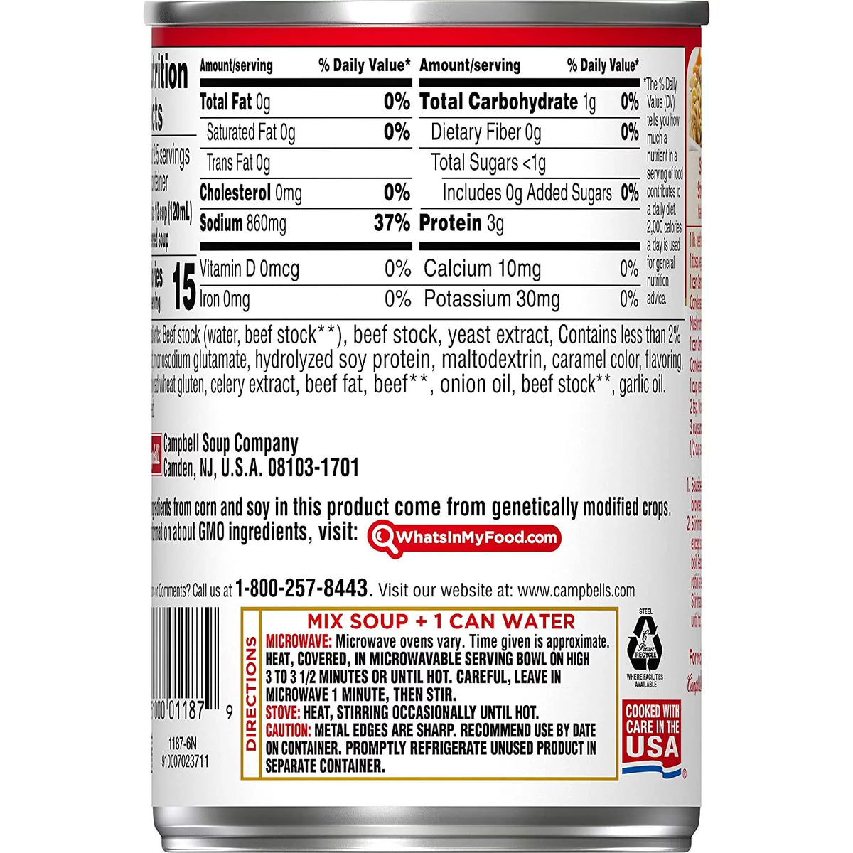 10.5 oz Can Beef Broth (Pack of 12) Y49884