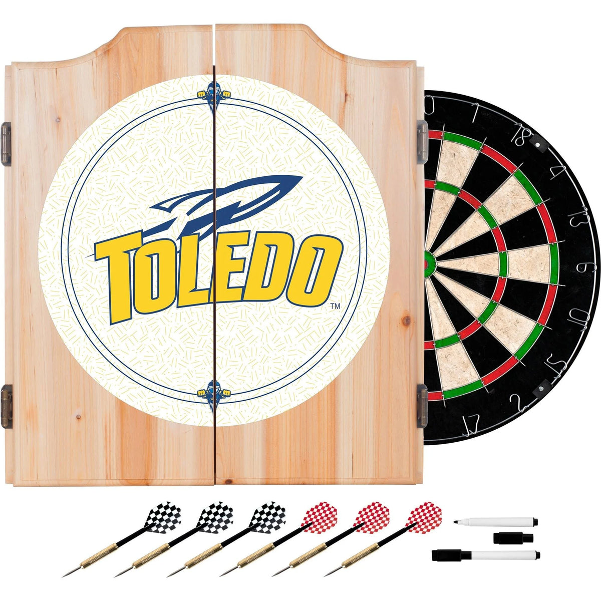 Wood Dart Cabinet Set J928357