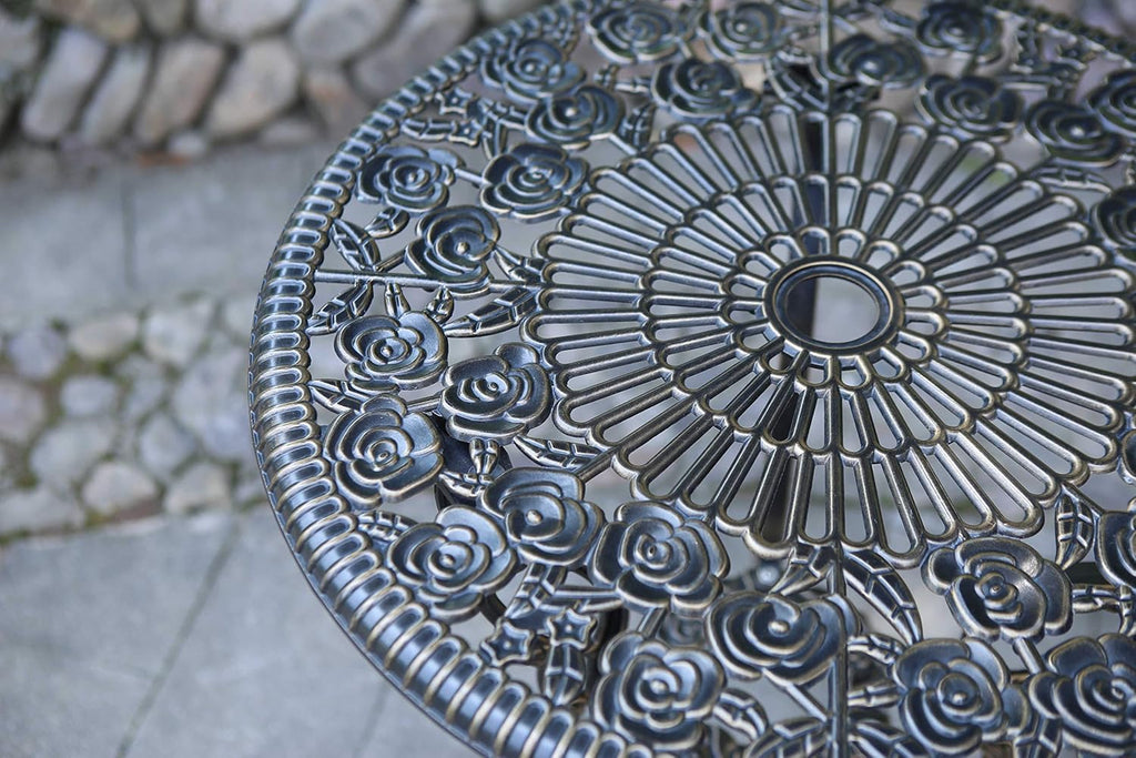 5-Piece Cast Aluminum Patio Bistro Table Set N261