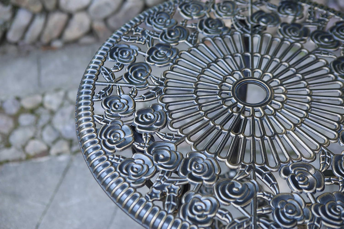 5-Piece Cast Aluminum Patio Bistro Table Set N261