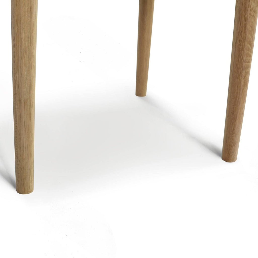 Square Italian Carrara White Marble Side Table with Legs - Tan K2163