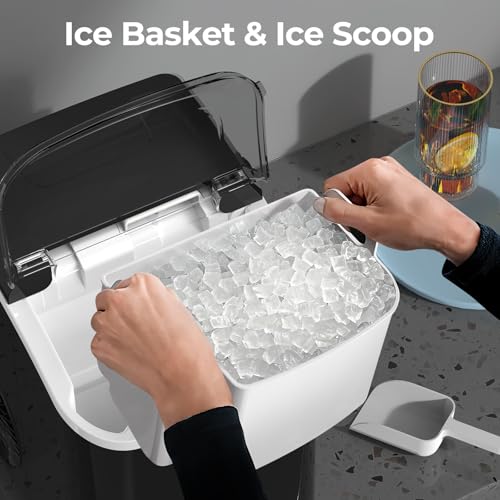 Black Countertop Nugget Ice Maker with Self-Cleaning N17633