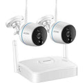 1080p 4CH Mini NVR and 2 Weatherproof WiFi IP Cameras T998213