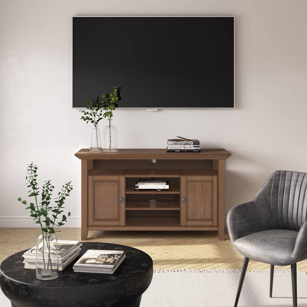 Wood Transitional TV Media Stand Y581