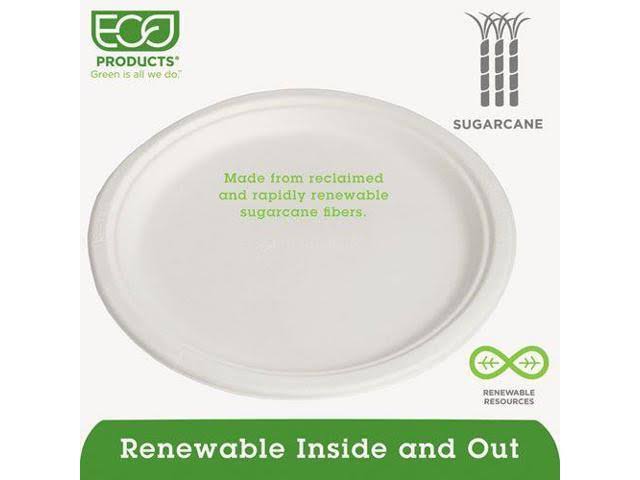 Compostable Sugarcane Plates - 10 X82555
