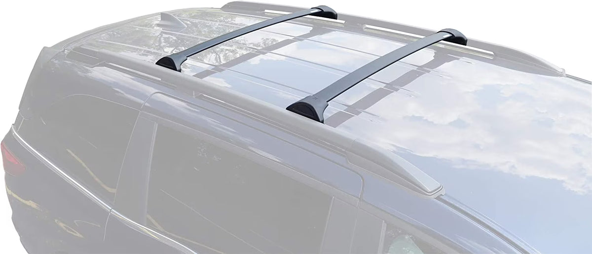 Black Aluminum Roof Rack Crossbars Set of 2pcs T20876