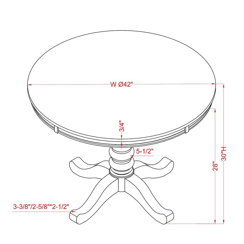 Olive Green and White Wood Dining Table C252429