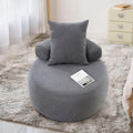 Grey Chenille Upholstered Barrel Chair R671193