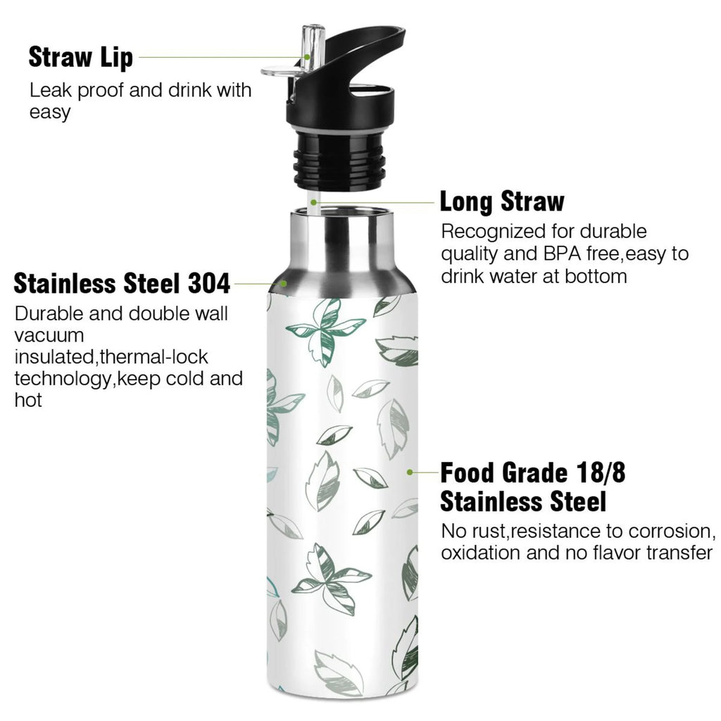 Stainless Steel Insulated Water Bottle with Straw Lid E486884