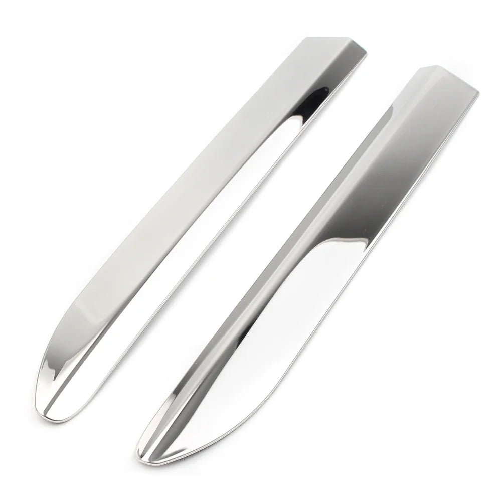 2Pcs Chrome Car Front Bumper Corner Protector Molding Cover Trim Q209528