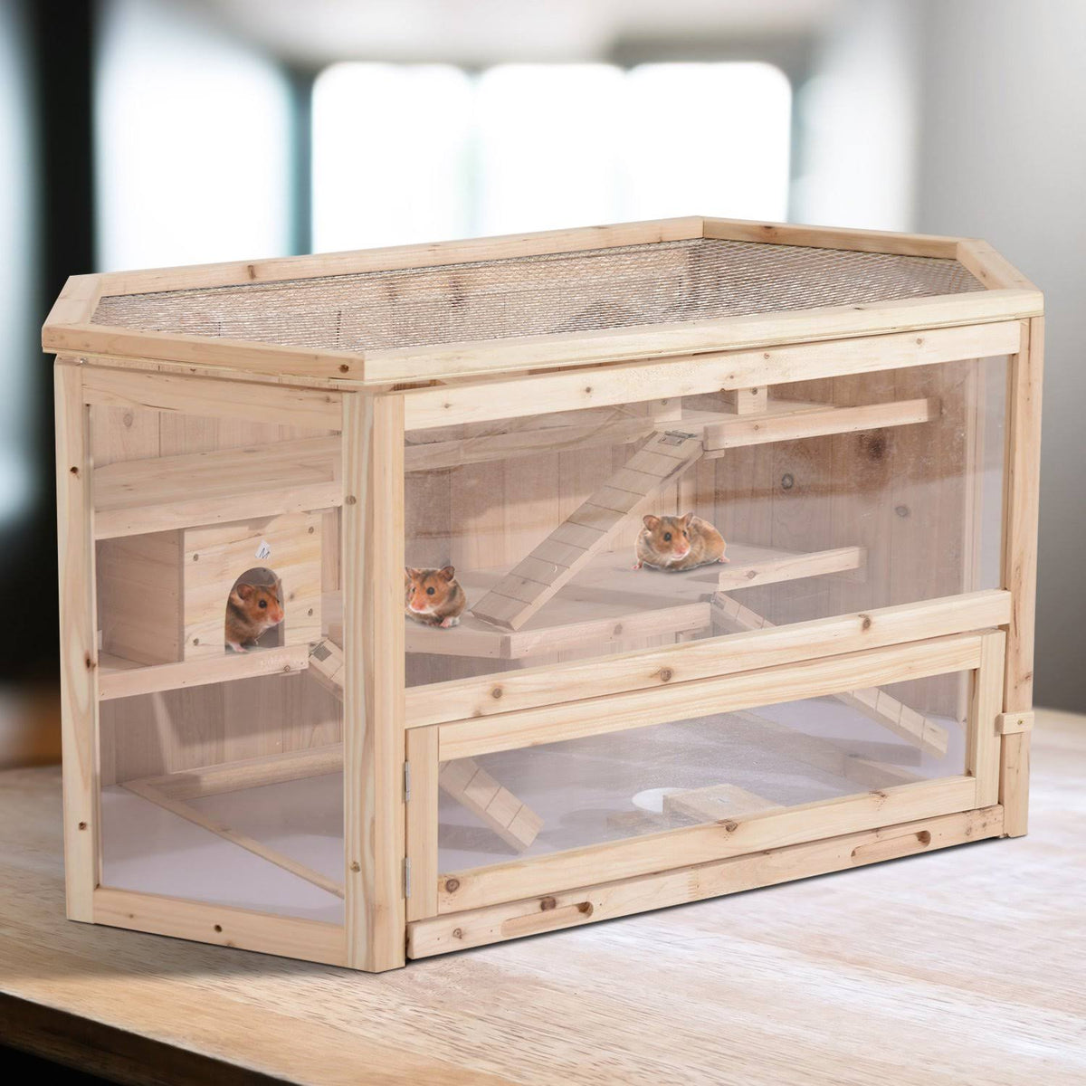 Large Wooden Hamster Cage C58228