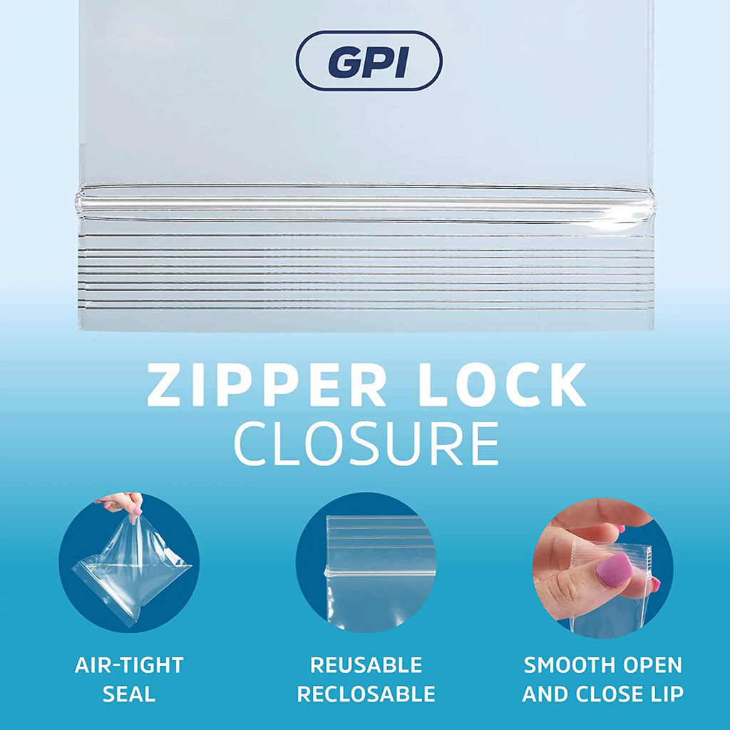 6” x 8” 2 Mil Clear Resealable Ziplock Bags 1000-Pack W286
