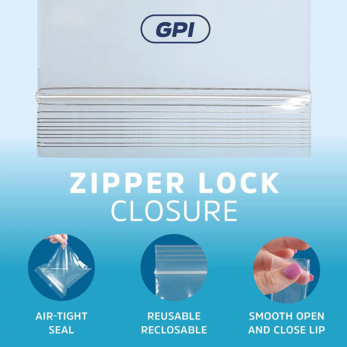 6” x 8” 2 Mil Clear Resealable Ziplock Bags 1000-Pack W286