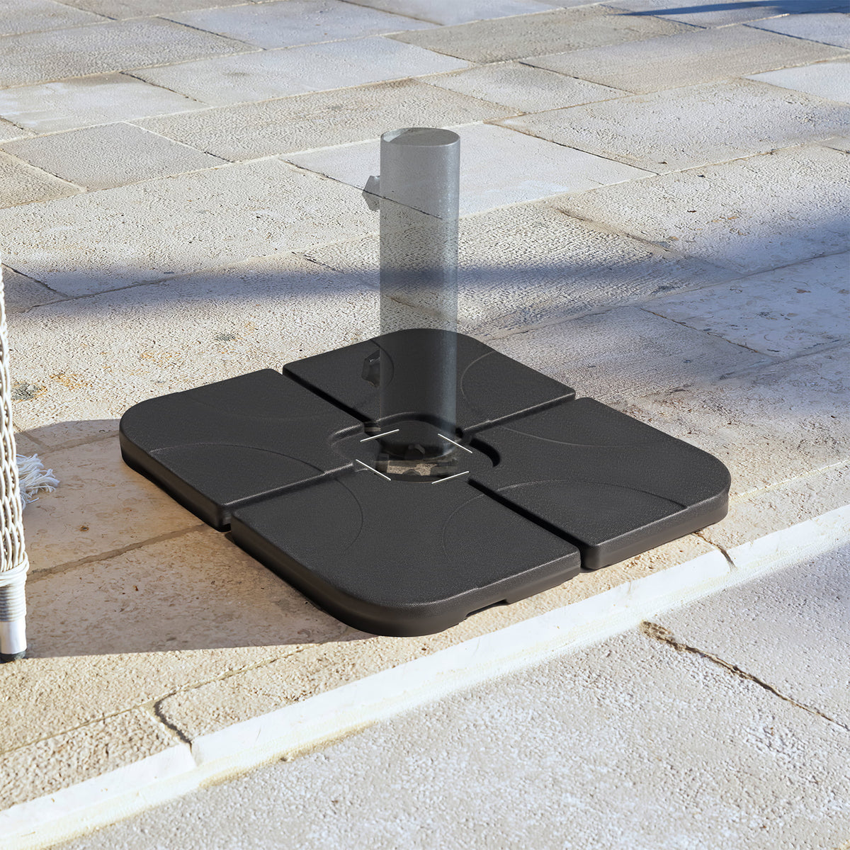 Square Shaped Water or Sand Filled Umbrella Base with U Locking I361