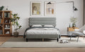 Queen Size Bed Frame Light Gray E86683