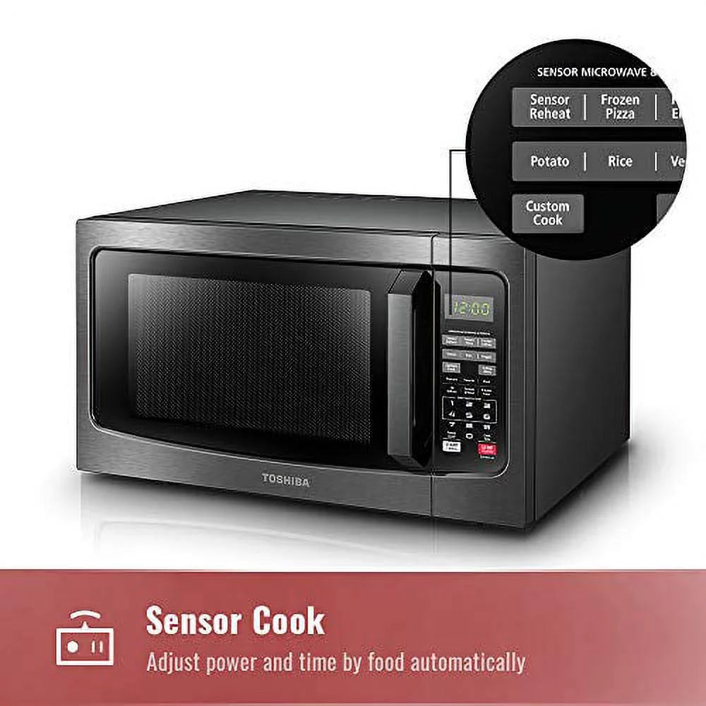 1.2 Cu.ft 1100W Black Stainless Steel Microwave Oven U685063