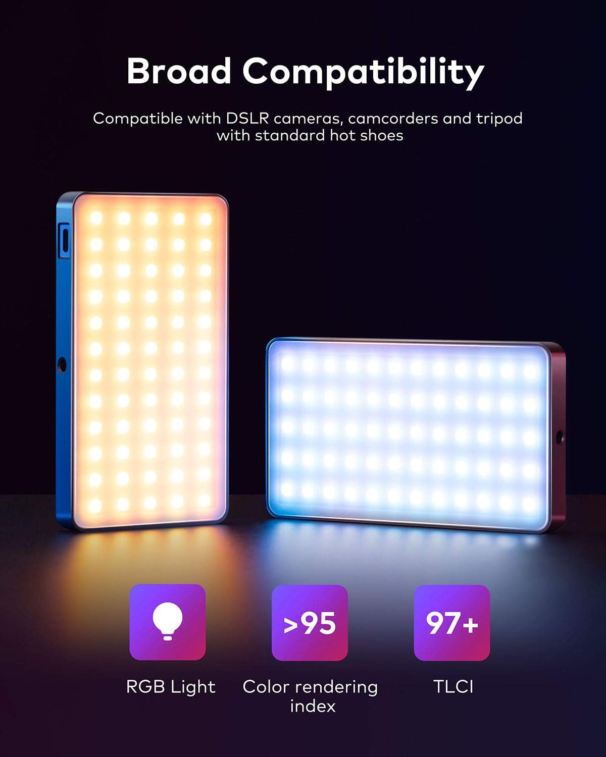 RGB Video Light with 4000mAh Rechargeable Battery K882918