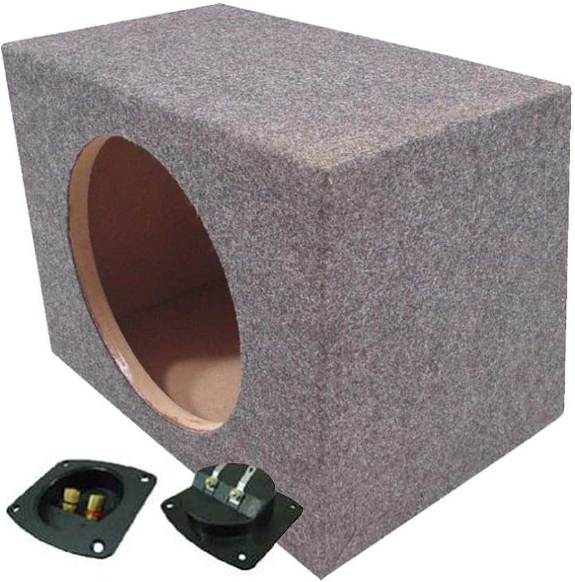 Single 12" Sealed Subwoofer Box Enclosure 3/4" MDF Wood Pack of 2 R804394