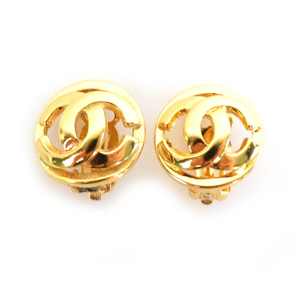 Pre-Owned Gold Metal Earrings V555