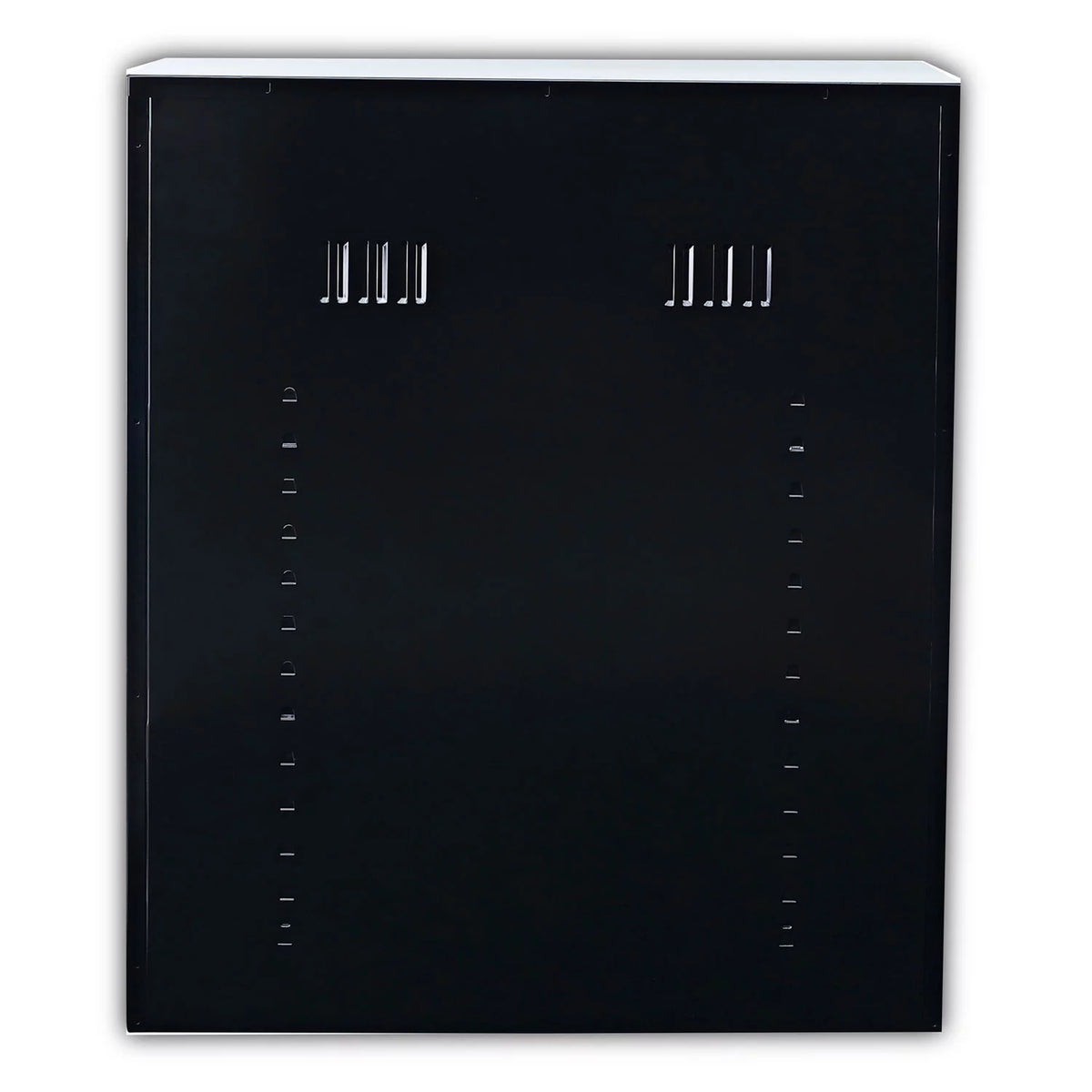 Black Heavy-Duty Welded Storage Cabinet with Two Adjustable Shelves Q34507