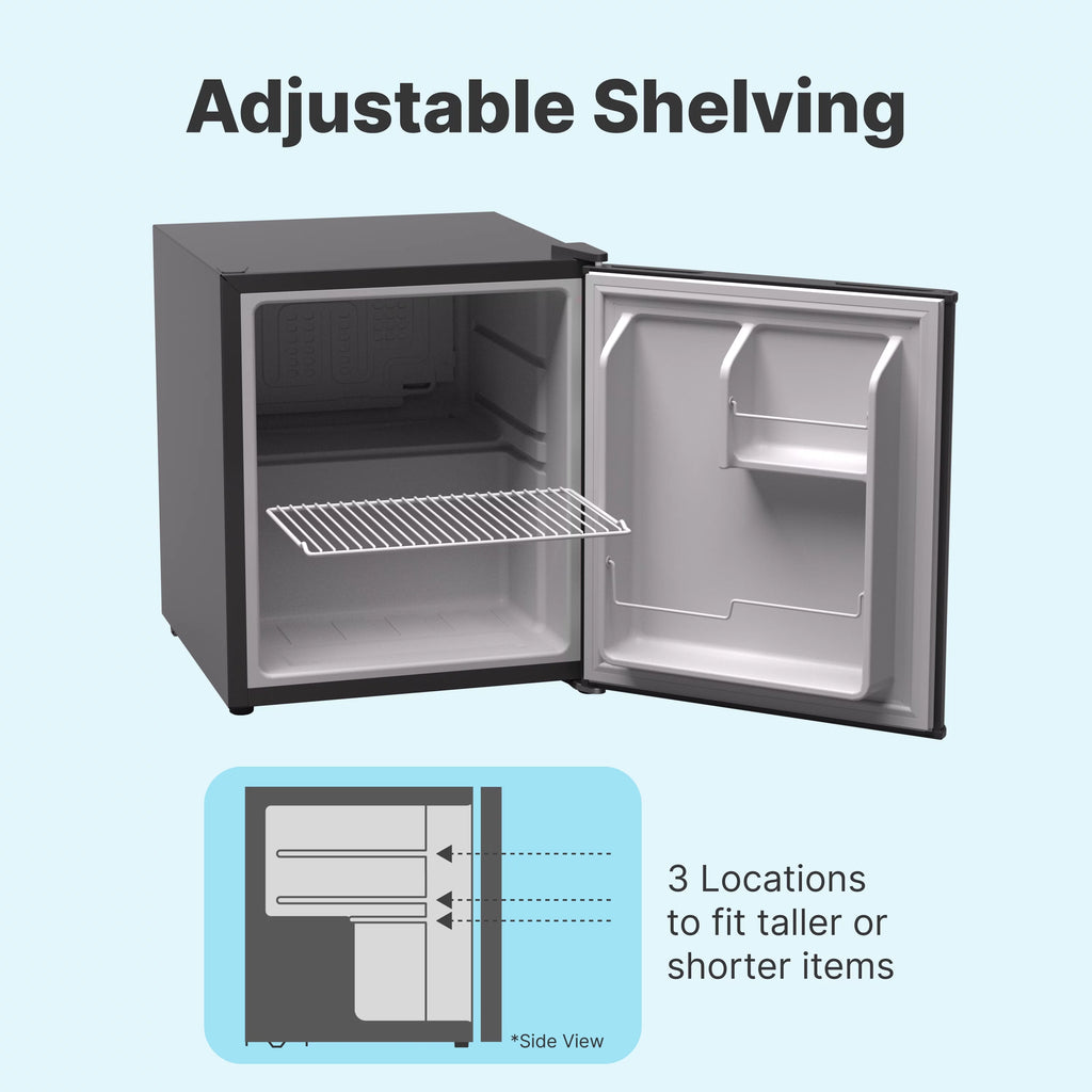 43L Reversible Door Beverage Refrigerator 1.5 Cu. ft. Black Mini Fridge G81320