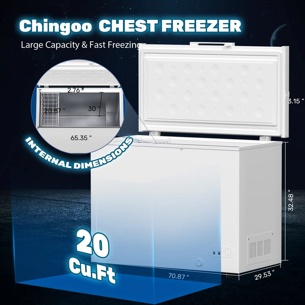 20 Cu.ft Chest Freezer with 2 Removable Baskets T149