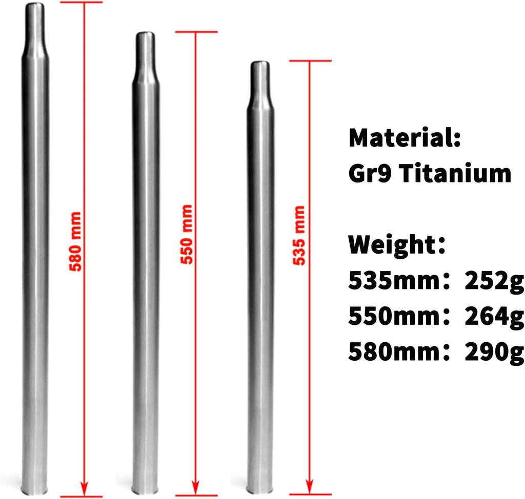 Titanium Seatpost for Brompton Folding Bike, 31.8mm, 580 I81177