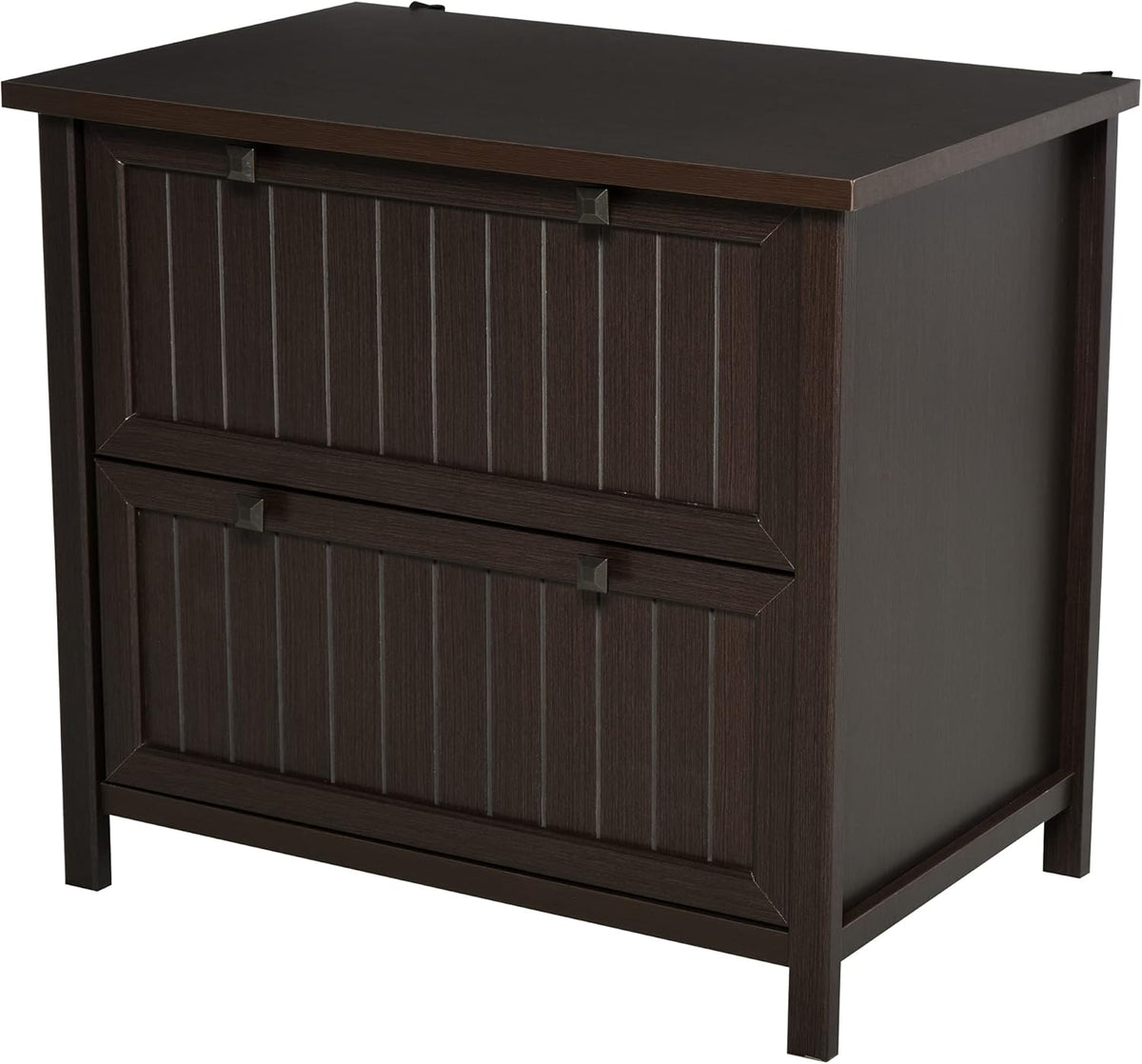 Brown 2-Drawer Wooden File Cabinet I436
