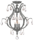 Crystal Pewter Semi-Flush Ceiling Light Q159550