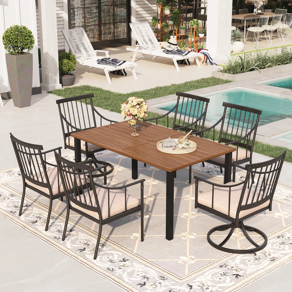 7-Piece Metal Outdoor Patio Dining Set H66149