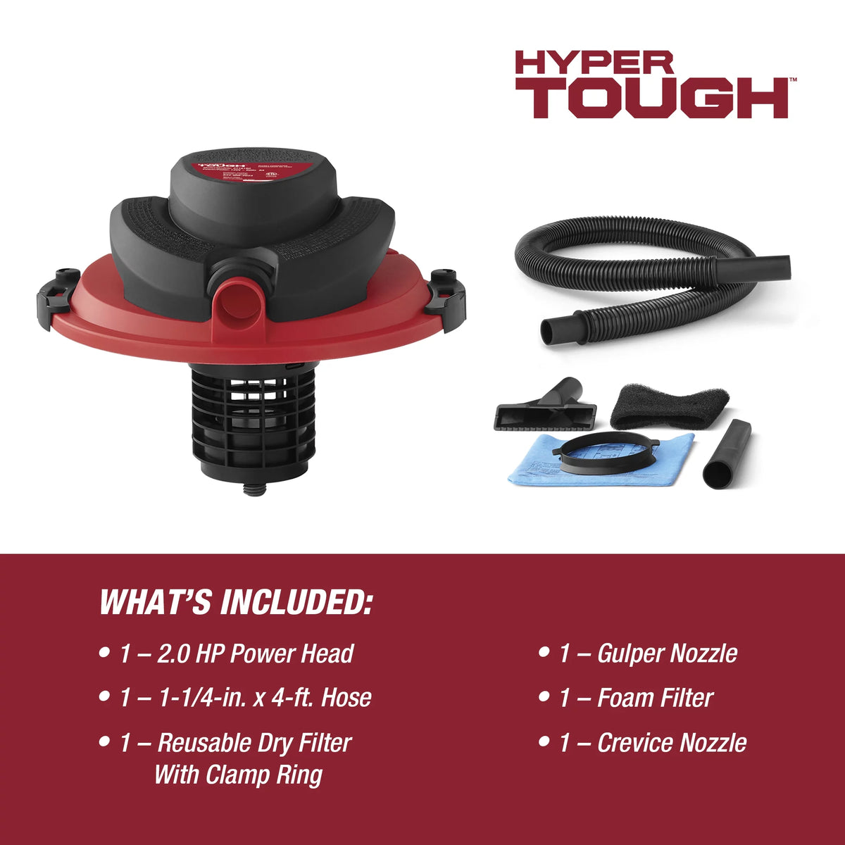 5 Gallon Wet/Dry Vacuum Powerhead Bucket Head Converter X744502
