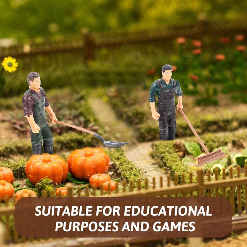 12pcs Miniature Plastic Farm Toy Figures W2213
