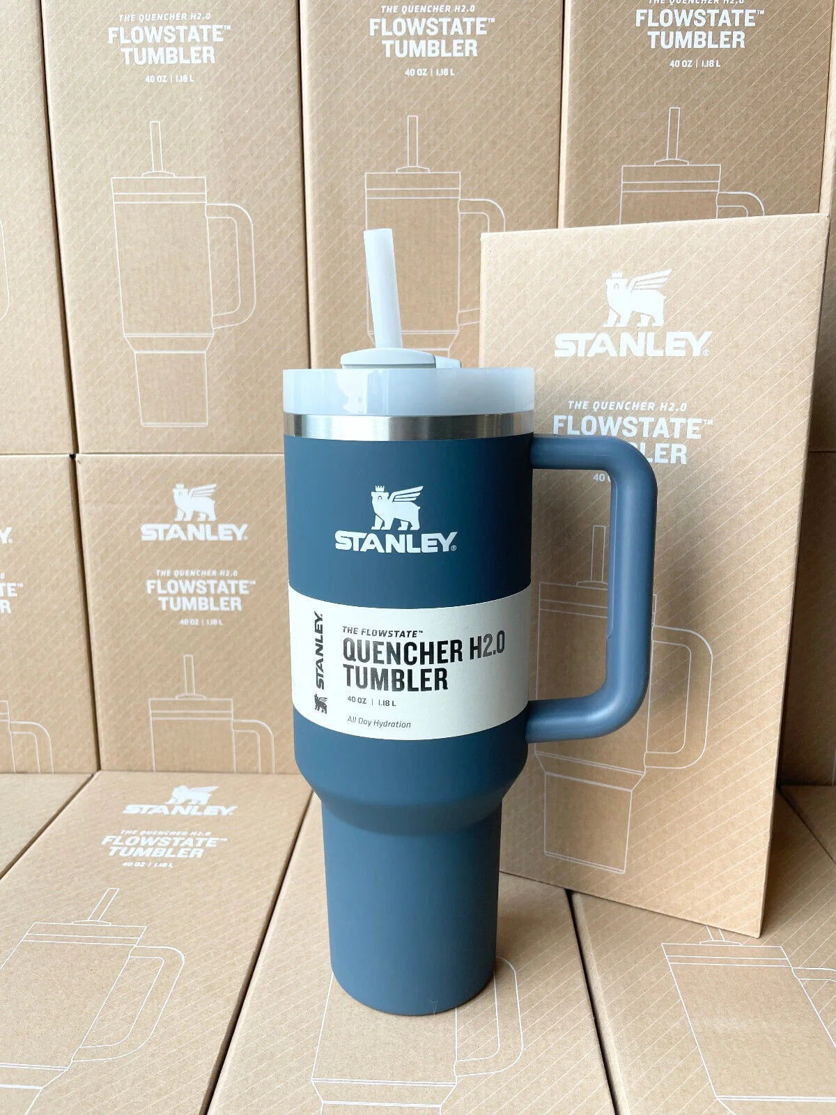 40oz Stainless Steel Tumbler Navy Blue G844