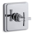 Polished Chrome Valve Trim with Cross Handle W178