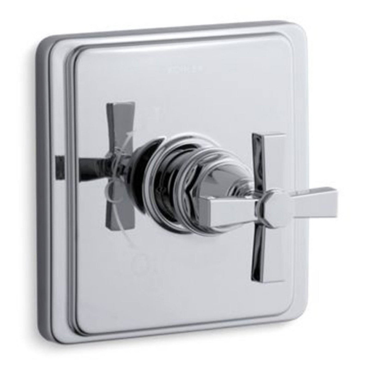 Polished Chrome Valve Trim with Cross Handle W178