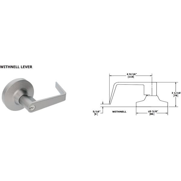 Heavy Gauge Steel Grade 2 Cylindrical Passage Lock K681372