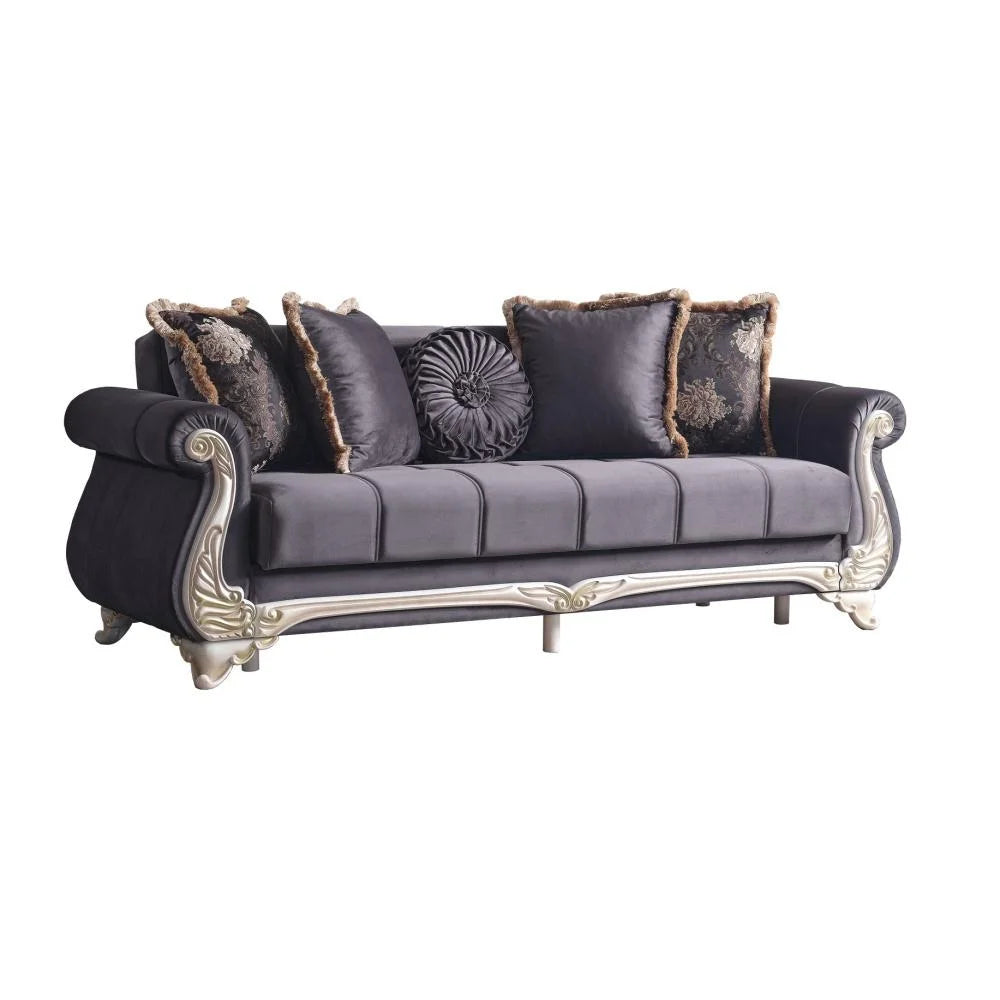 Anthracite Convertible Sleeper Loveseat O243520