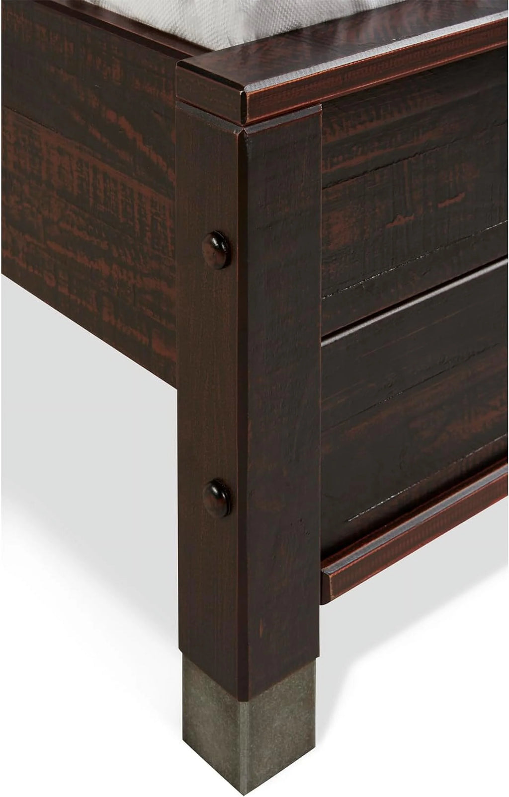 Solid Wood King Platform Bed in Walnut J84162