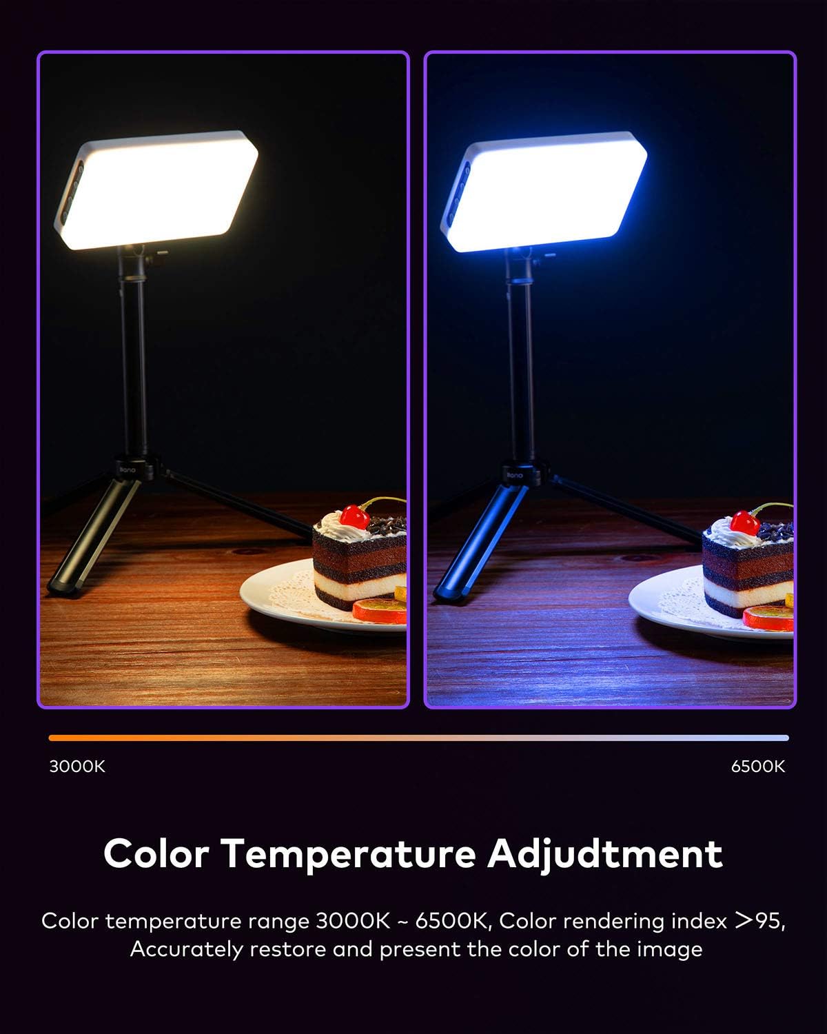 RGB Video Light with 4000mAh Rechargeable Battery K882918