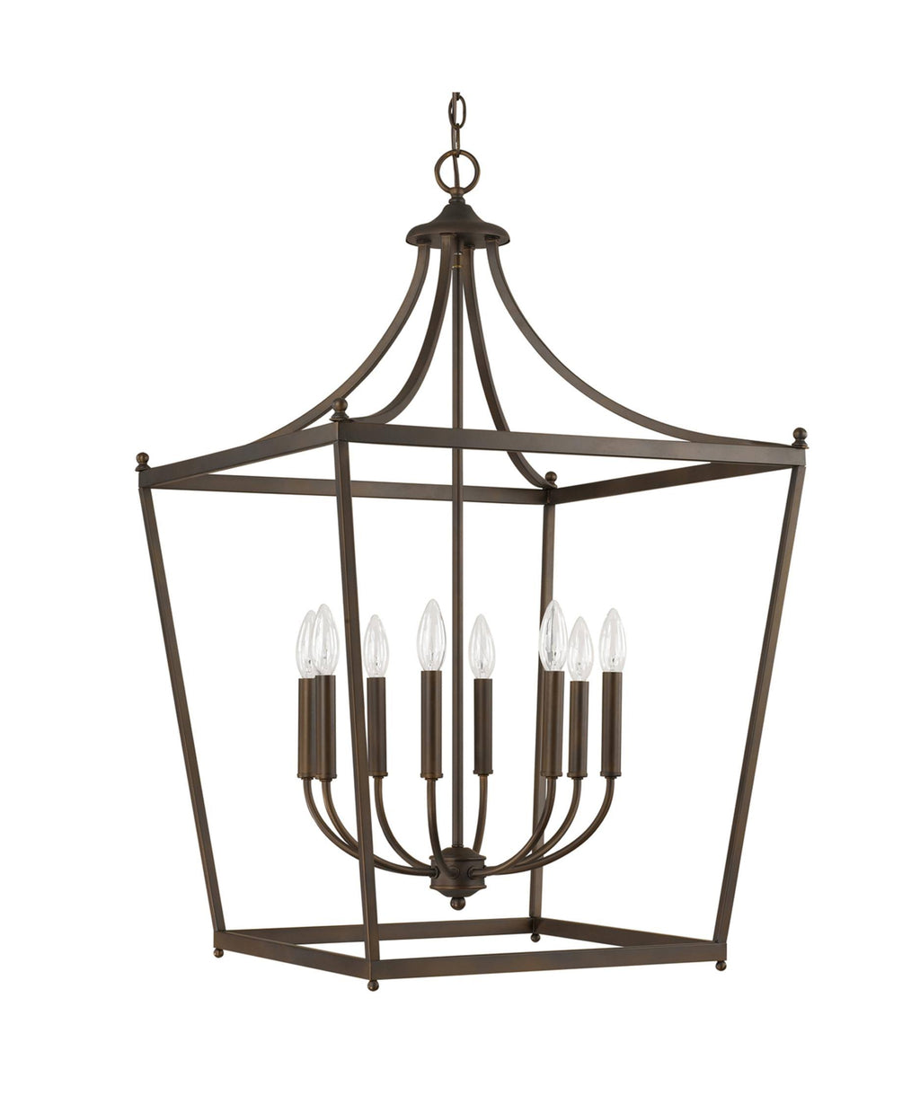 8 Light Burnished Bronze Foyer E879