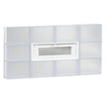 Frameless Vented Frosted Glass Block Window E6454