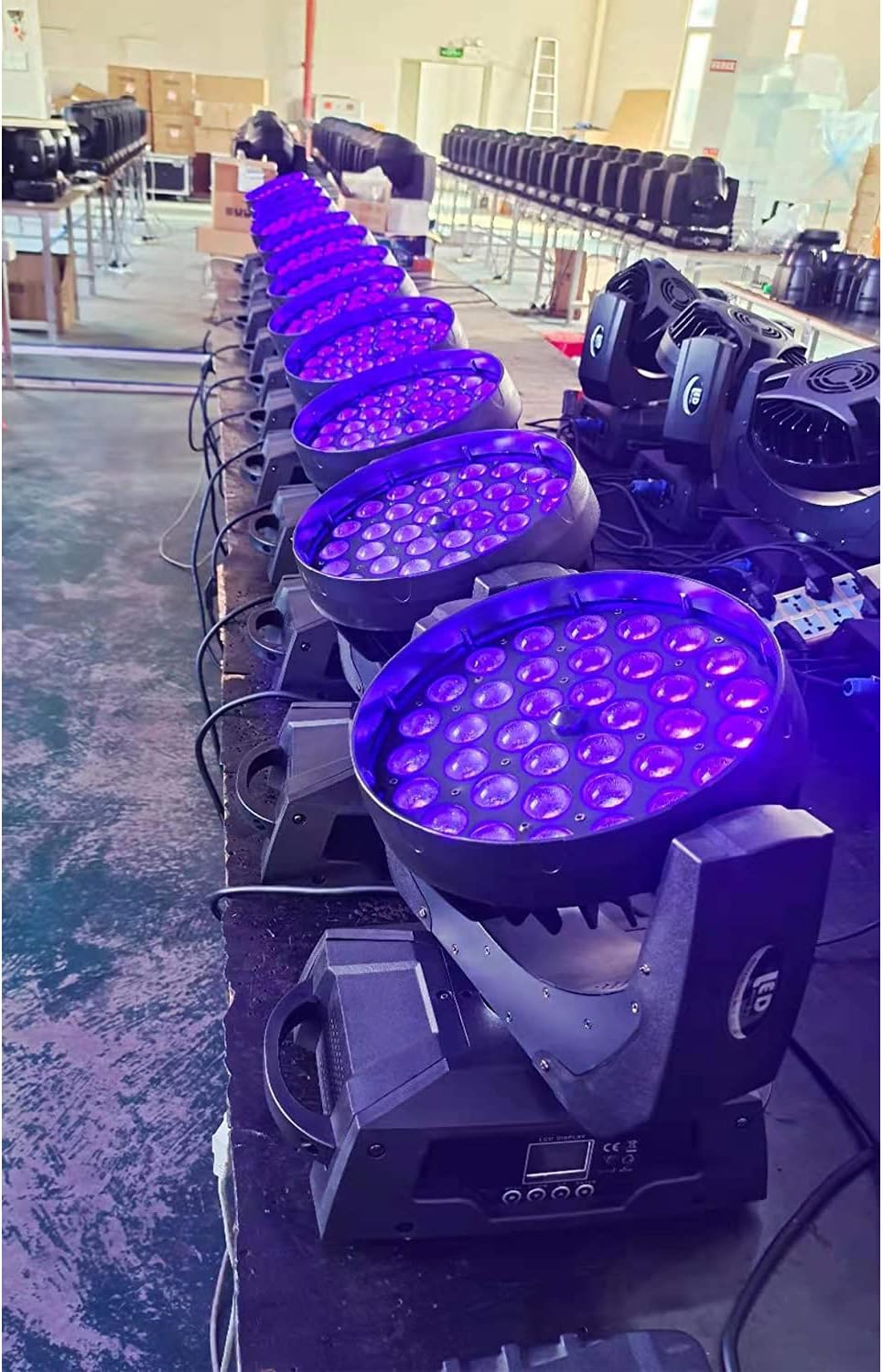 36x18W RGBWAUV 6 in 1 LED Zoom Moving Head Stage Wash Light X3716