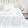 100% Organic Bamboo Silk White King Flat Sheet Pack of 2 P5122