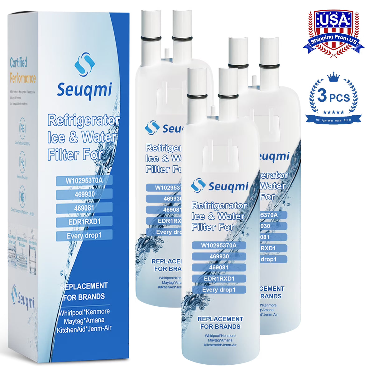 3PCS Water Filter Replacement X105