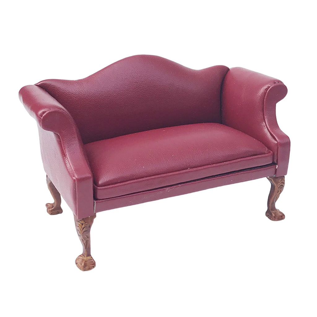 10.5cm Red PU Leather Arm Sofa Couch S447153