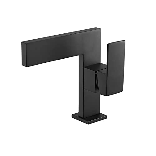 Matte Black Ultra-Thin Waterfall Bathroom Faucet U222141