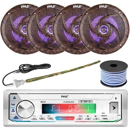 Single DIN Marine Stereo Receiver with Bluetooth L470595