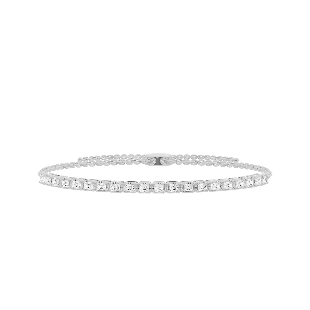 10K White Gold Diamond Tennis Bolo Bracelet X440000