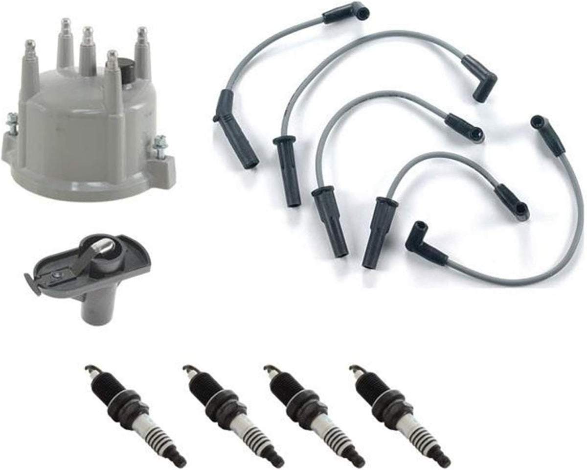 Ignition Wires Cap Rotor & Plugs 7Pc Tune Up Kit Replacement Parts Pack of 2 F1958