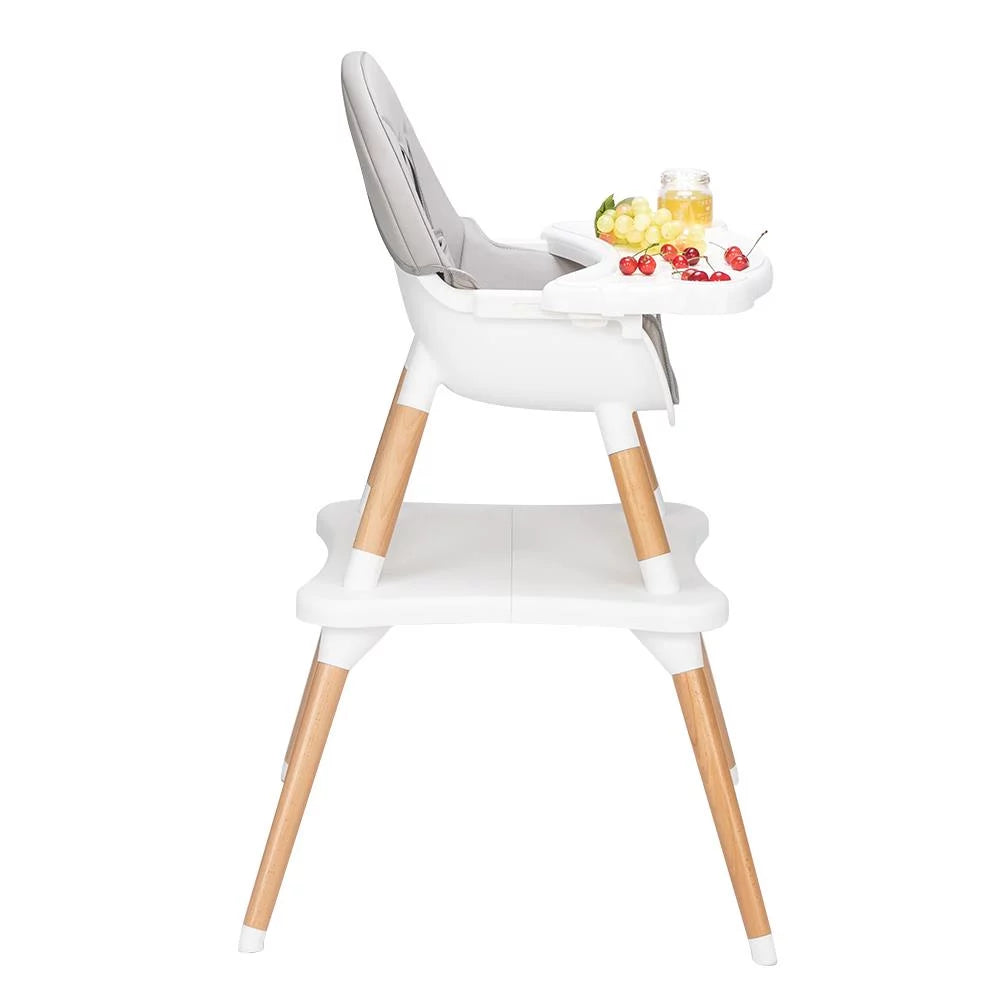 Wooden Gray Convertible High Chair Z213345